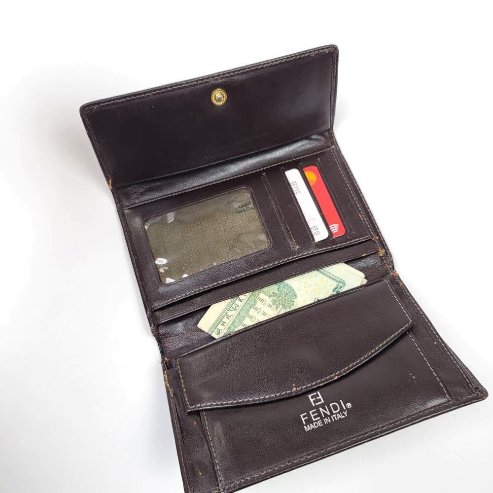 Vintage Y2k 2001 Fendi Zucca Tri-Fold Wallet - Picture 6 of 8